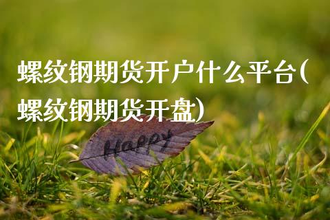 螺纹钢期货开户什么平台(螺纹钢期货开盘)