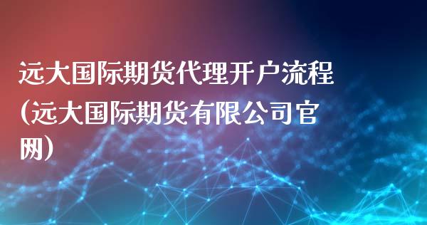 远大国际期货代理开户流程(远大国际期货有限公司官网)