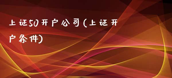 上证50开户公司(上证开户条件)