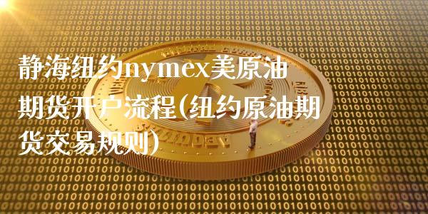 静海纽约nymex美原油期货开户流程(纽约原油期货交易规则)