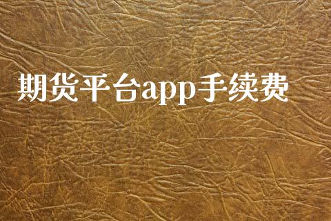 期货平台app手续费