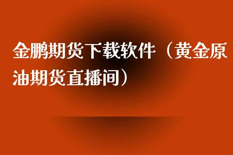 金鹏期货下载软件（黄金原油期货直播间）