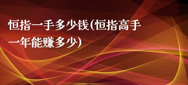 恒指一手多少钱(恒指高手一年能赚多少)