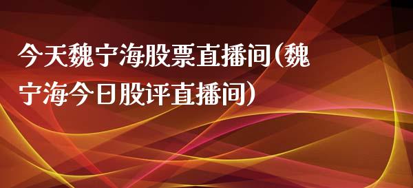 今天魏宁海股票直播间(魏宁海今日股评直播间)