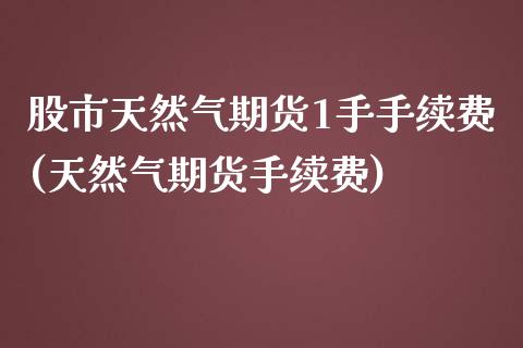 股市天然气期货1手手续费(天然气期货手续费)