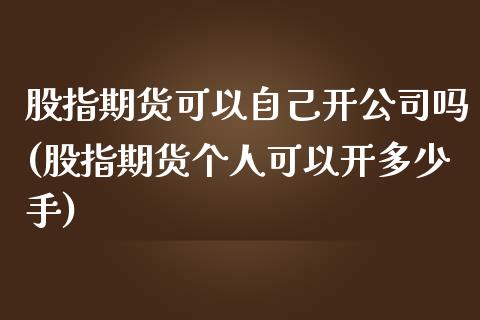 股指期货可以自己开公司吗(股指期货个人可以开多少手)