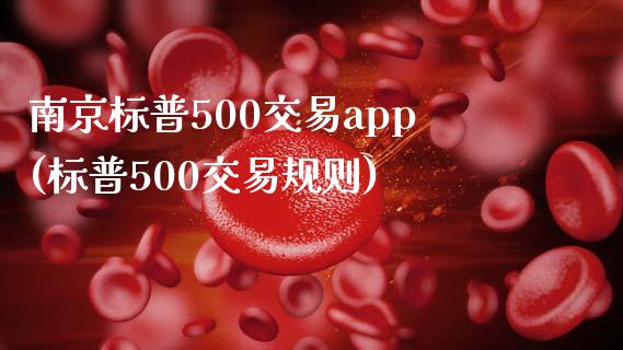 南京标普500交易app(标普500交易规则)