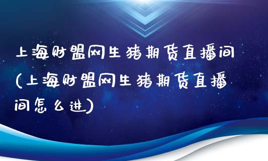 上海财盟网生猪期货直播间(上海财盟网生猪期货直播间怎么进)