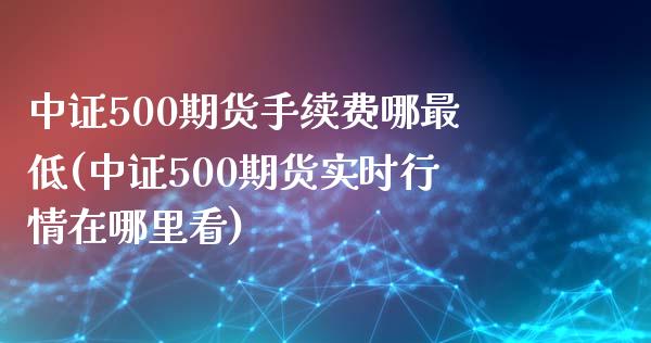 中证500期货手续费哪最低(中证500期货实时行情在哪里看)