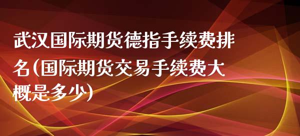 武汉国际期货德指手续费排名(国际期货交易手续费大概是多少)