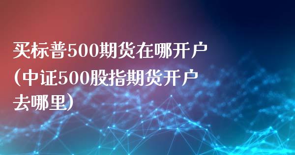 买标普500期货在哪开户(中证500股指期货开户去哪里)