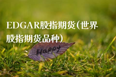 EDGAR股指期货(世界股指期货品种)