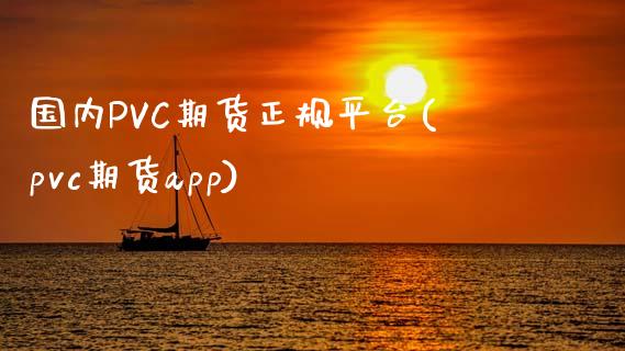 国内PVC期货正规平台(pvc期货app)