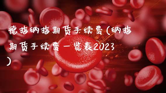 德指纳指期货手续费(纳指期货手续费一览表2023)