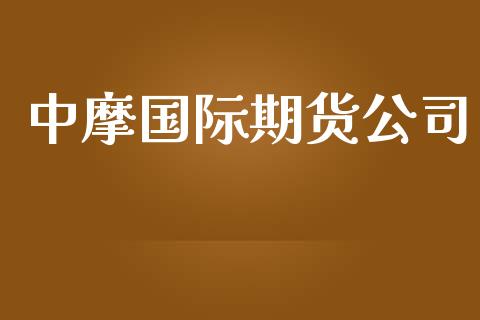 中摩国际期货公司