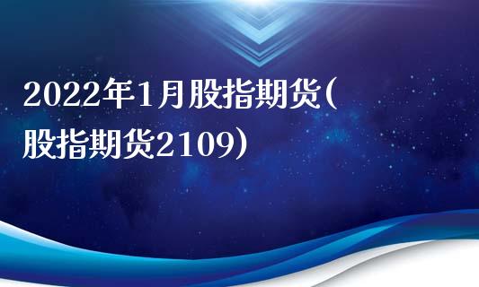 2022年1月股指期货(股指期货2109)