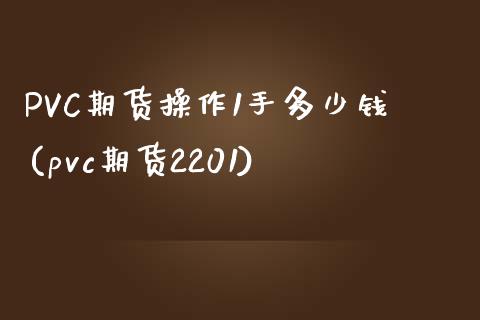 PVC期货操作1手多少钱(pvc期货2201)