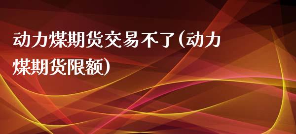 动力煤期货交易不了(动力煤期货限额)