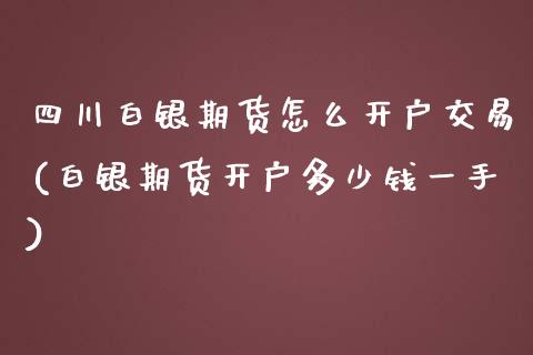 四川白银期货怎么开户交易(白银期货开户多少钱一手)