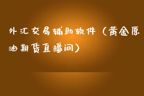 外汇交易辅助软件（黄金原油期货直播间）