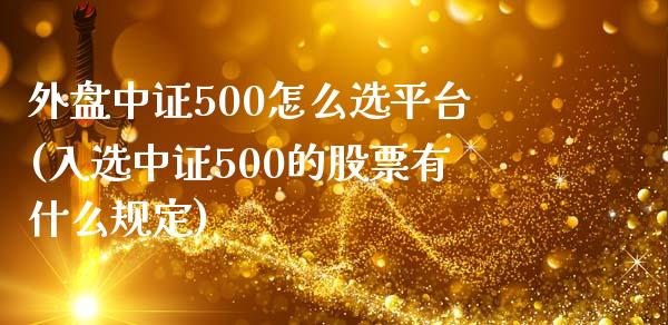 外盘中证500怎么选平台(入选中证500的股票有什么规定)