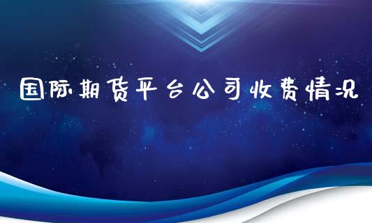 国际期货平台公司收费情况