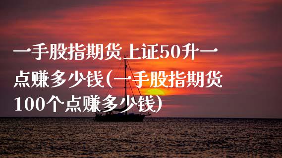 一手股指期货上证50升一点赚多少钱(一手股指期货100个点赚多少钱)